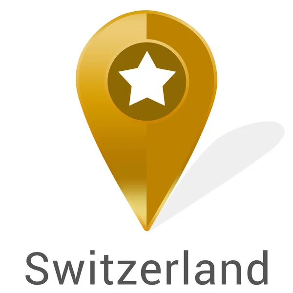 Web Label Sticker Zwitserland — Stockfoto