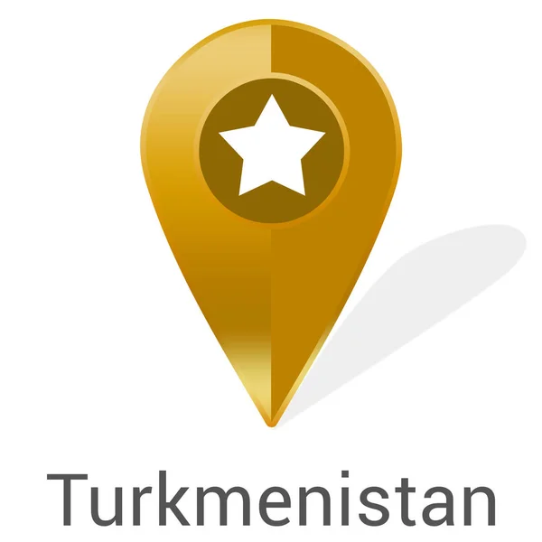 Etiqueta web Etiqueta Turkmenistán — Foto de Stock