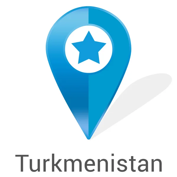 Etiqueta web Etiqueta Turkmenistán — Foto de Stock