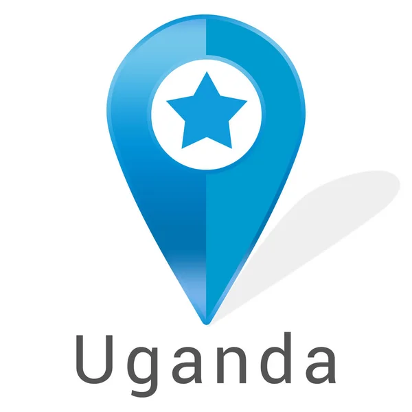 Web label klistermärke Uganda — Stockfoto