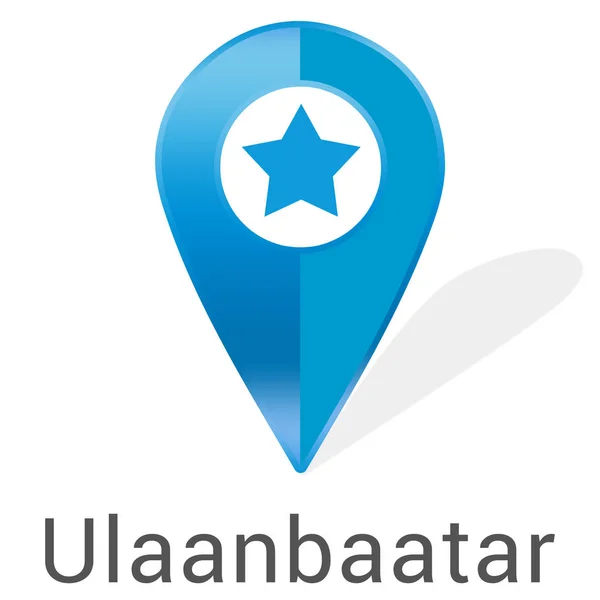 Web Label Sticker Ulaanbaatar — стокове фото