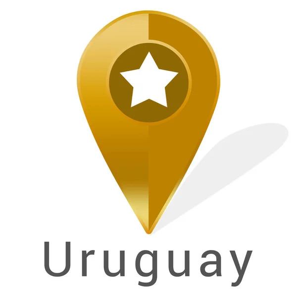 Web Label Sticker Uruguay — Stock Photo, Image