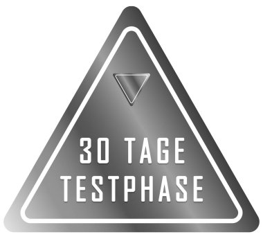 30 Tage Testphase web Sticker Button