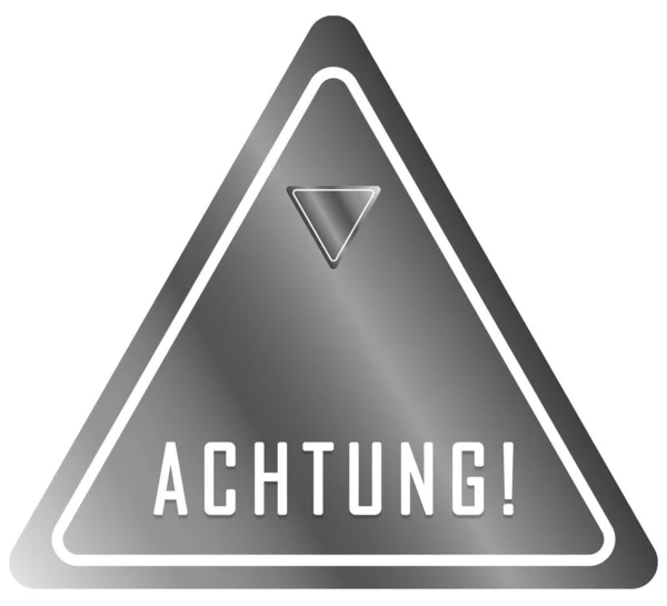 Achtung Web sticker knop — Stockfoto