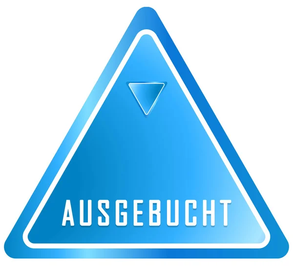 Ausgebucht web Sticker Button — Stockfoto