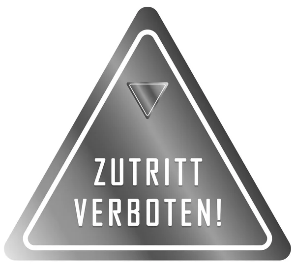 Pulsante adesivo web Zutritt verboten — Foto Stock