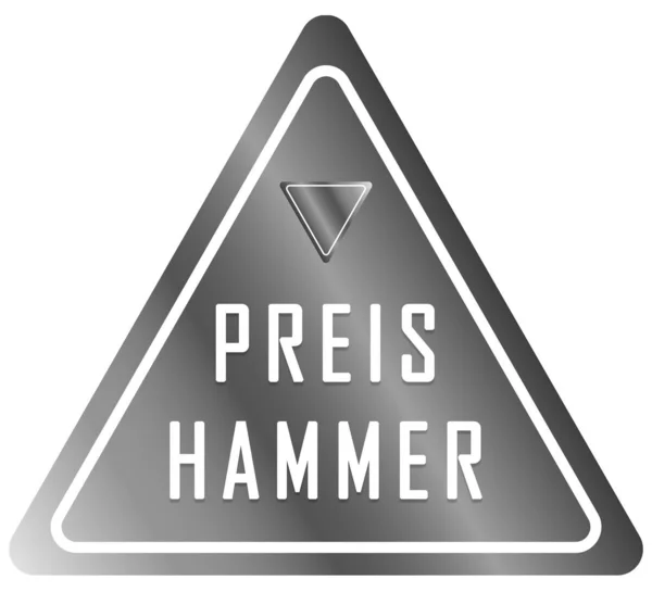 Preis Hammer Web sticker knop — Stockfoto