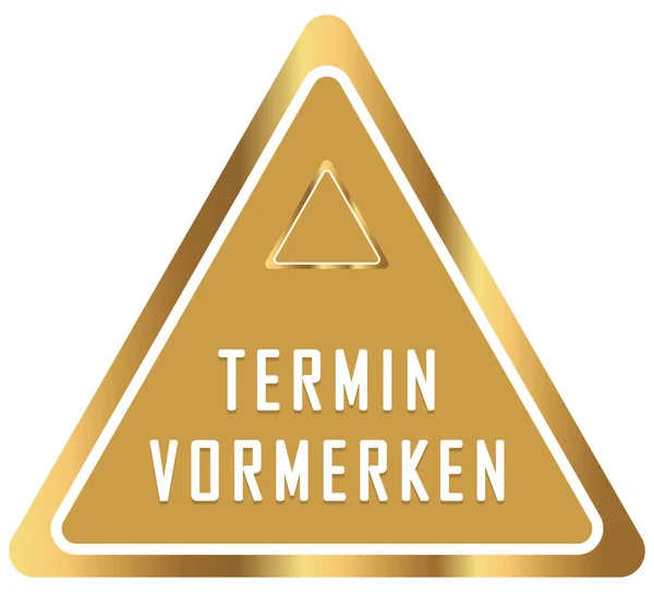 Κουμπί αυτοκόλλητων ετικετών ιστού Termin vormerken — Φωτογραφία Αρχείου