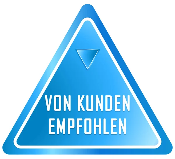 Von Kunden empfohlen web Sticker Button — стокове фото