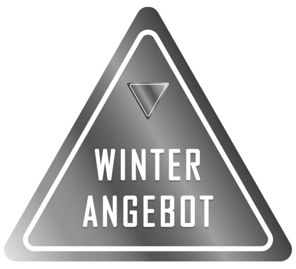 Winterangebot web adesivo botão — Fotografia de Stock