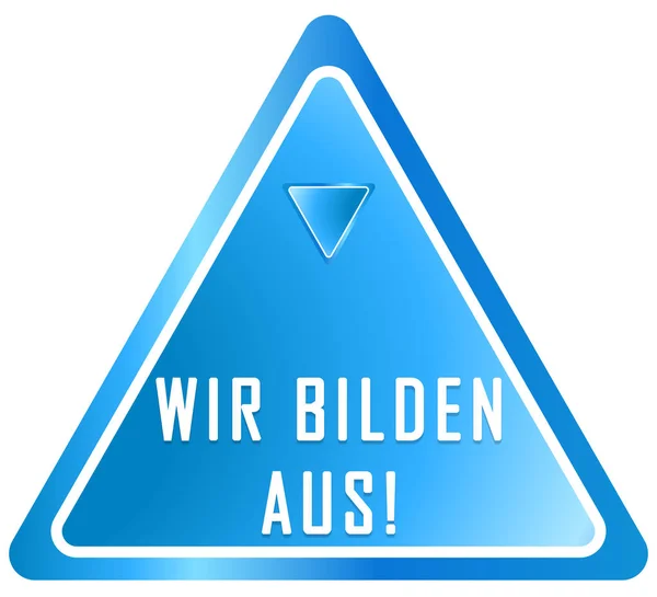 Wir bauen aus! Web-Sticker-Taste — Stockfoto