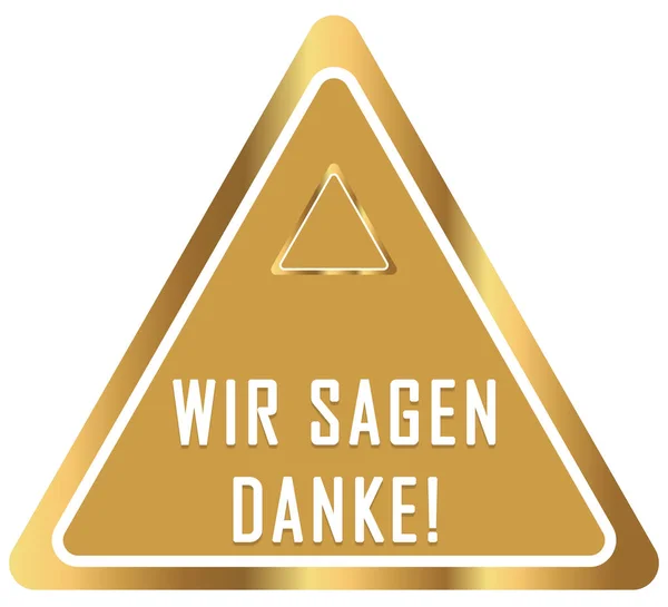 Wir sagen Danke! Web-Sticker-Taste — Stockfoto