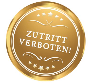 Zutritt verboten web Sticker Button