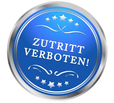 Zutritt verboten web Sticker Button