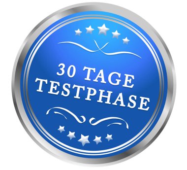 30 Tage Testphase web Sticker Button