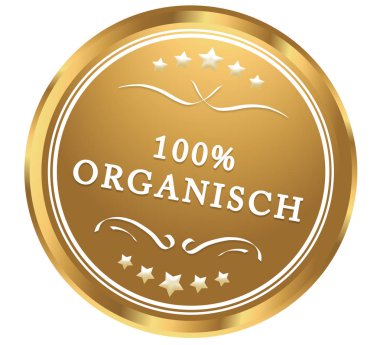100% organisch web Sticker Button