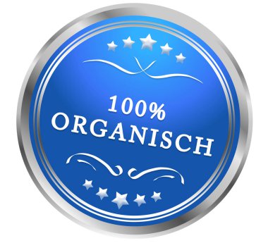 100% organisch web Sticker Button