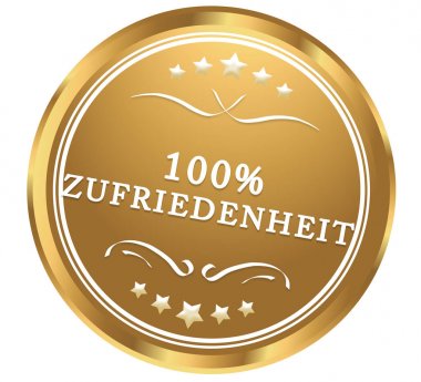 % 100 Zufriedenheit web Sticker Düğmesi