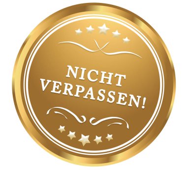 nicht verpassen web Sticker Button