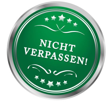nicht verpassen web Sticker Button
