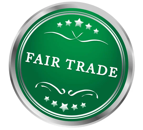 Fair trade web Tlačítko samolepky — Stock fotografie