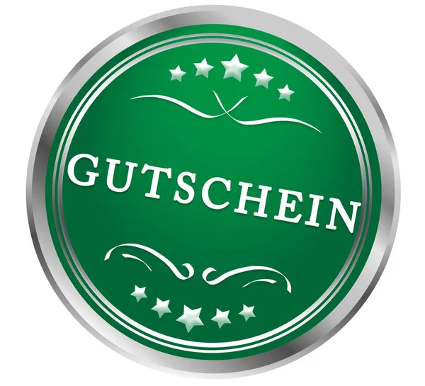 Gutschein Webシールボタン — ストック写真