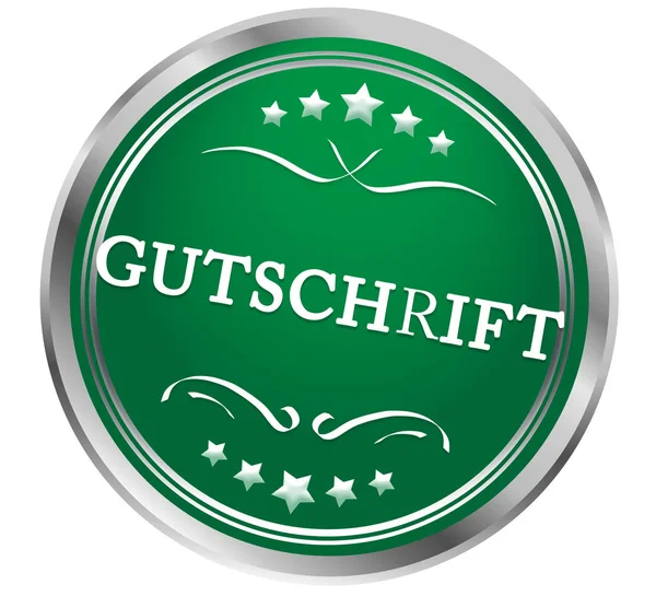 Gutschrift web Sticker Button — Stok fotoğraf