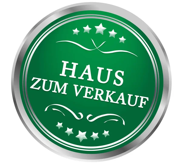Przycisk naklejki internetowej Haus Zum Verkauf — Zdjęcie stockowe