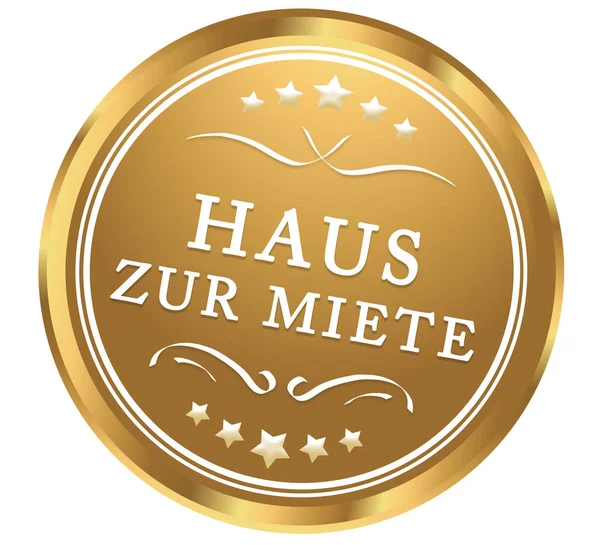 Przycisk naklejki internetowej Haus zur Miete — Zdjęcie stockowe