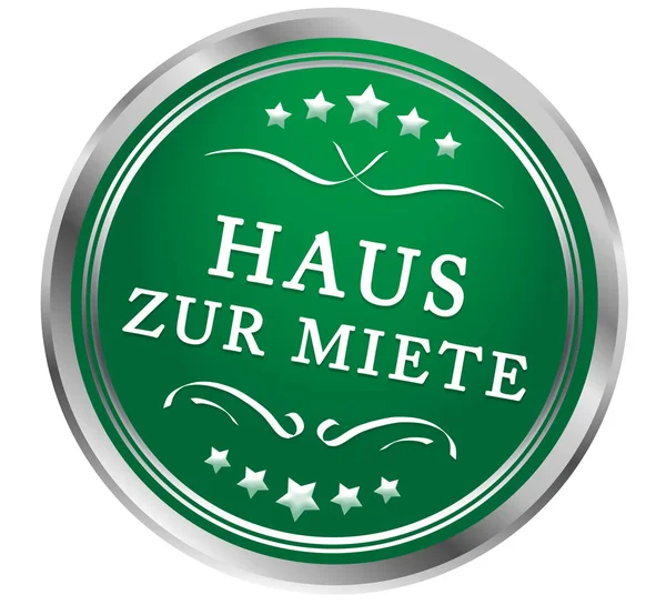 Tlačítko pro webový štítek Haus zur Miete — Stock fotografie