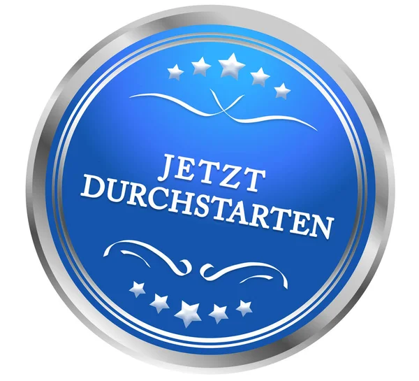 Jetzt durchstarten web Sticker Button — Stok fotoğraf