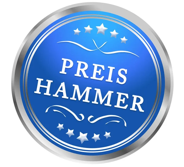 Preis Hammer web Sticker Düğmesi — Stok fotoğraf