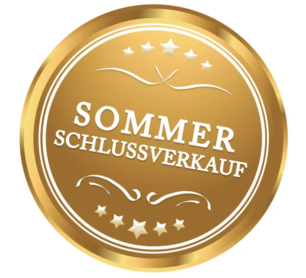 Sommerschlussverkauf web adesivo botão — Fotografia de Stock