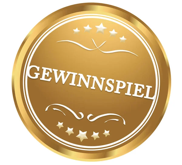 Gewinnspiel web Sticker Button — стокове фото