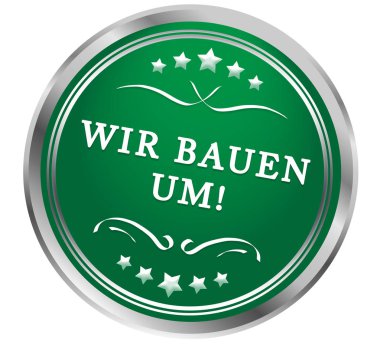 Wir bauen um! web Sticker Düğmesi