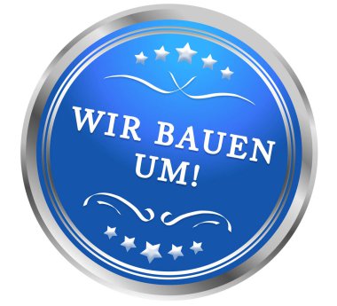 Wir bauen um! web Sticker Düğmesi