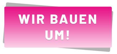 Wir bauen um! web Sticker Düğmesi