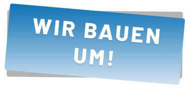 Wir bauen um! web Sticker Düğmesi