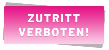 Zutritt verboten web Sticker Button