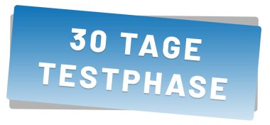 30 Tage Testphase web Sticker Button