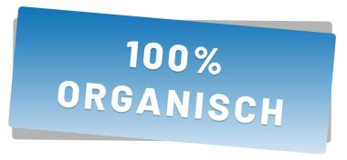 100% organisch web Sticker Button