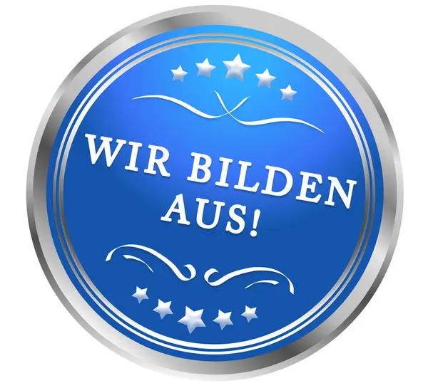 Wir bilden aus ! Bouton autocollant web — Photo