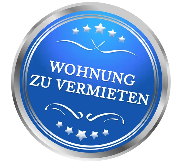 Wohnung zu vermieten web Sticker Button — стокове фото