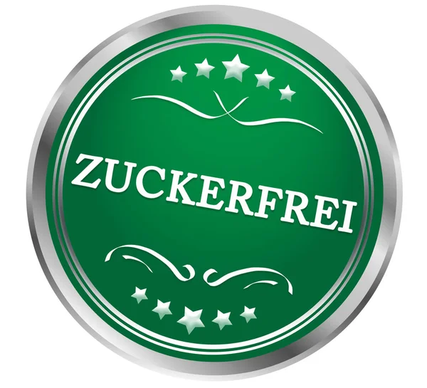 Zuckerfrei web Sticker Pulsante — Foto Stock