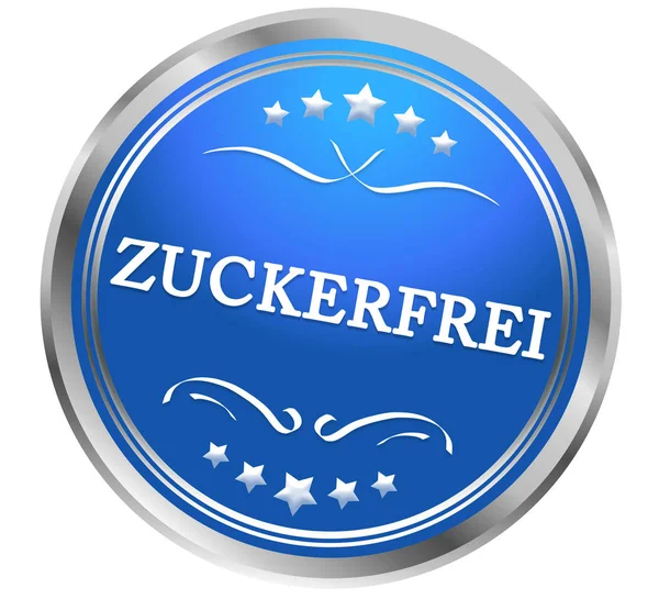 Zuckerfrei web Botón de etiqueta — Foto de Stock