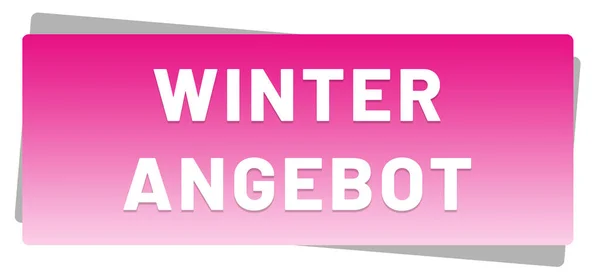 Winterangebot web adesivo botão — Fotografia de Stock