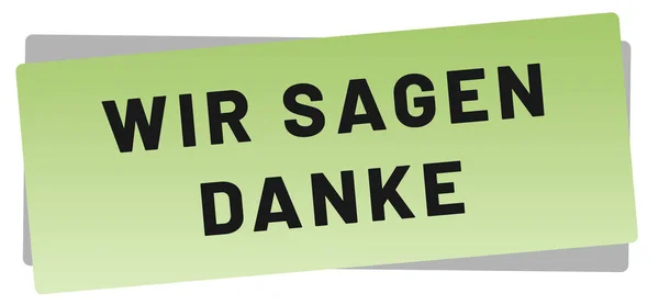 Wir sagen Danke! web Sticker Düğmesi — Stok fotoğraf