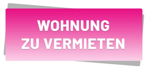 Wohnung zu vermieten web Adesivo Pulsante — Foto Stock