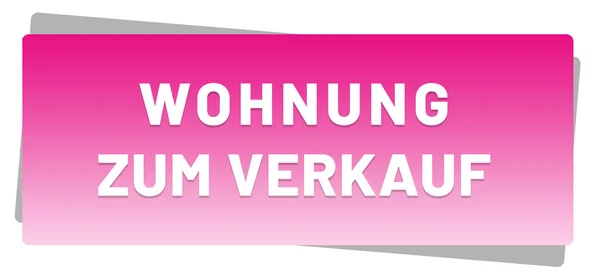 Wohnung zum Verkauf κουμπί αυτοκόλλητο web — Φωτογραφία Αρχείου