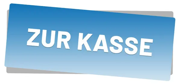 Zur Kasse web Sticker Button — 스톡 사진